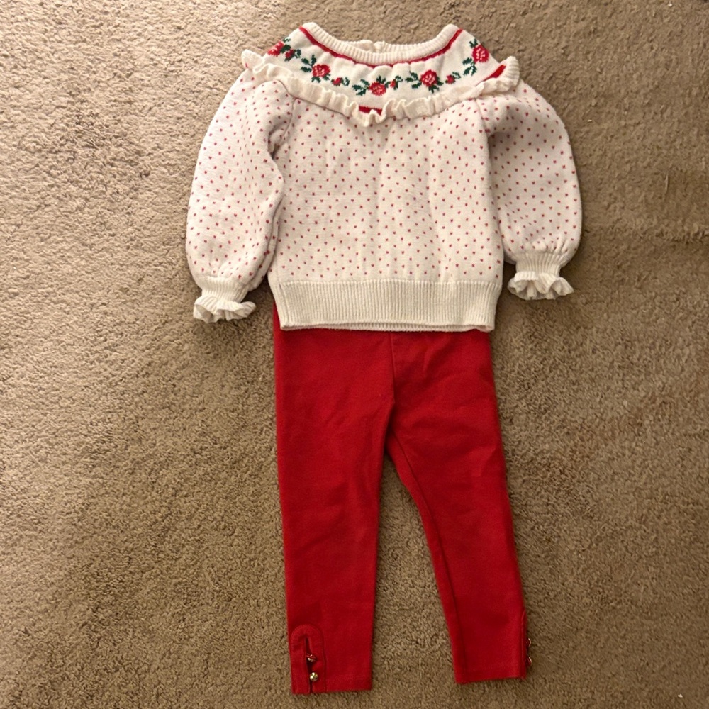 Janie and Jack White and Red Kids Matching Set